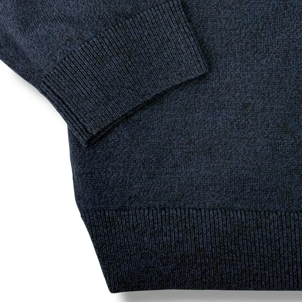 Hart Schaffner Marx Extra Fine Merino Wool V-Neck Sweater Mens Size 3XB Blue